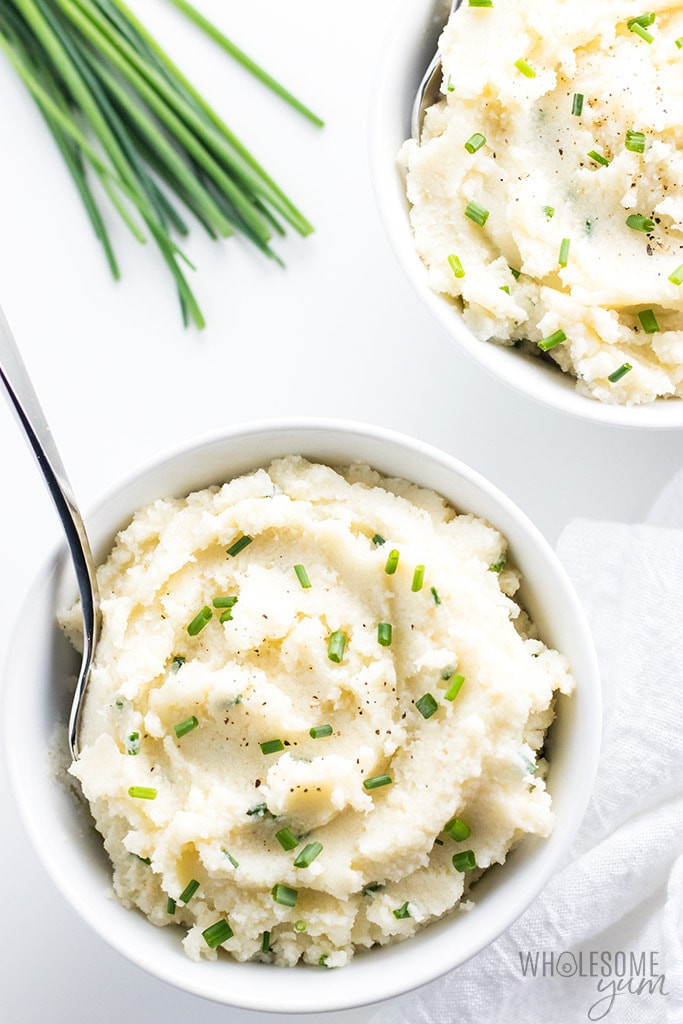 Carbs In Mashed Potatoes
 Low Carb Keto Cauliflower Mashed Potatoes Paleo Recipe 5