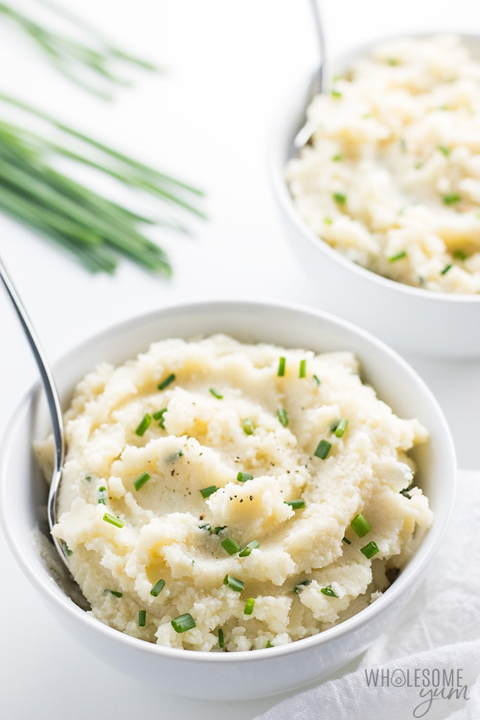 Carbs In Mashed Potatoes
 Low Carb Keto Cauliflower Mashed Potatoes Paleo Recipe 5