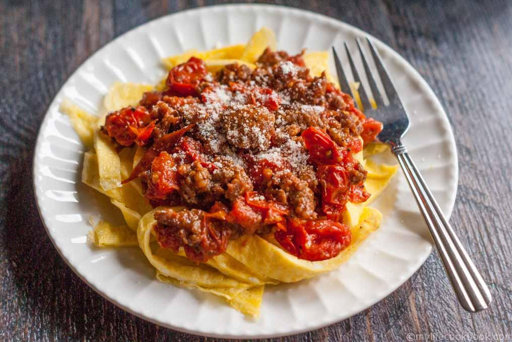 Carbs In Tomato Sauce
 Low Carb Sausage and Egg Noodles My Life Cookbook low