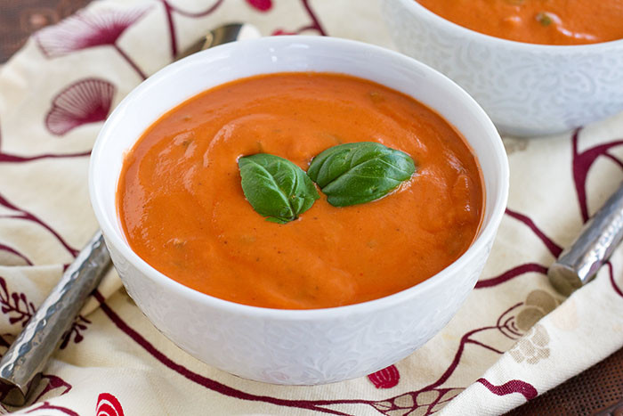 Carbs In Tomato Soup
 Creamy Tomato Basil Soup Dairy free Low Carb Low Sugar