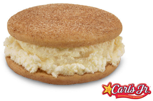 Carls Jr Dessert
 Carl s Jr Launches Snickerdoodle Cookie Ice Cream Sandwich