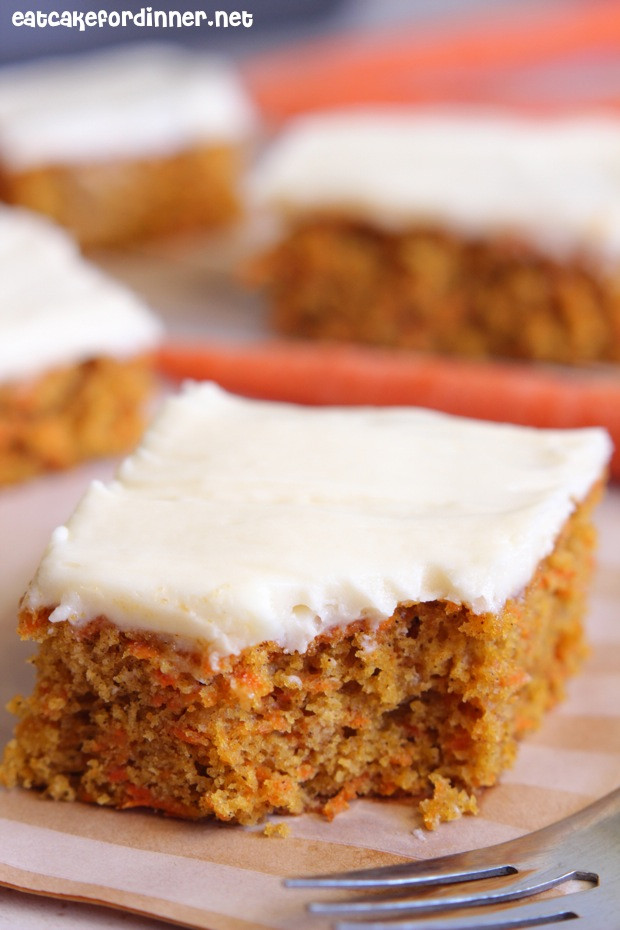 Carrot Cake Bars
 Eat Cake For Dinner Carrot Cake Bars with Cream Cheese