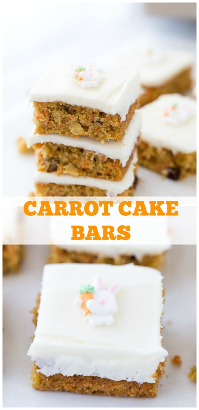 Carrot Cake Bars
 Carrot Cake Bars with Orange Cream Cheese Frosting