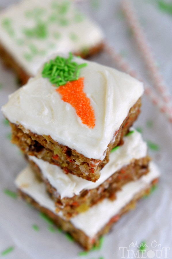 Carrot Cake Bars
 Carrot Cake Bars with Cream Cheese Frosting Mom Timeout