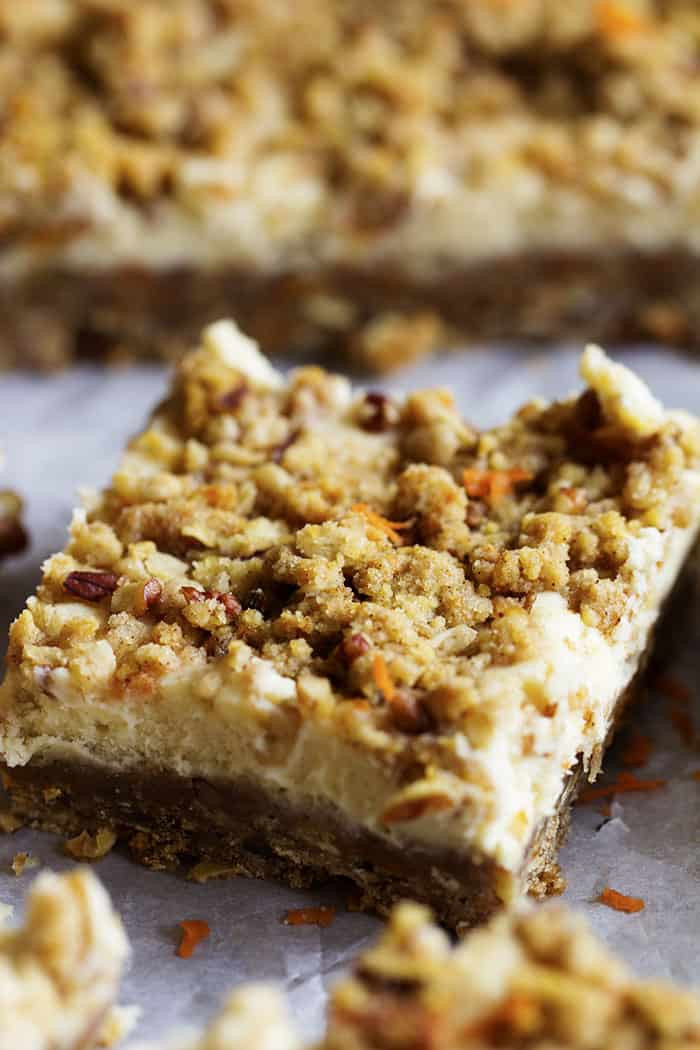 Carrot Cake Bars
 Carrot Cake Cheesecake Crumble Bars