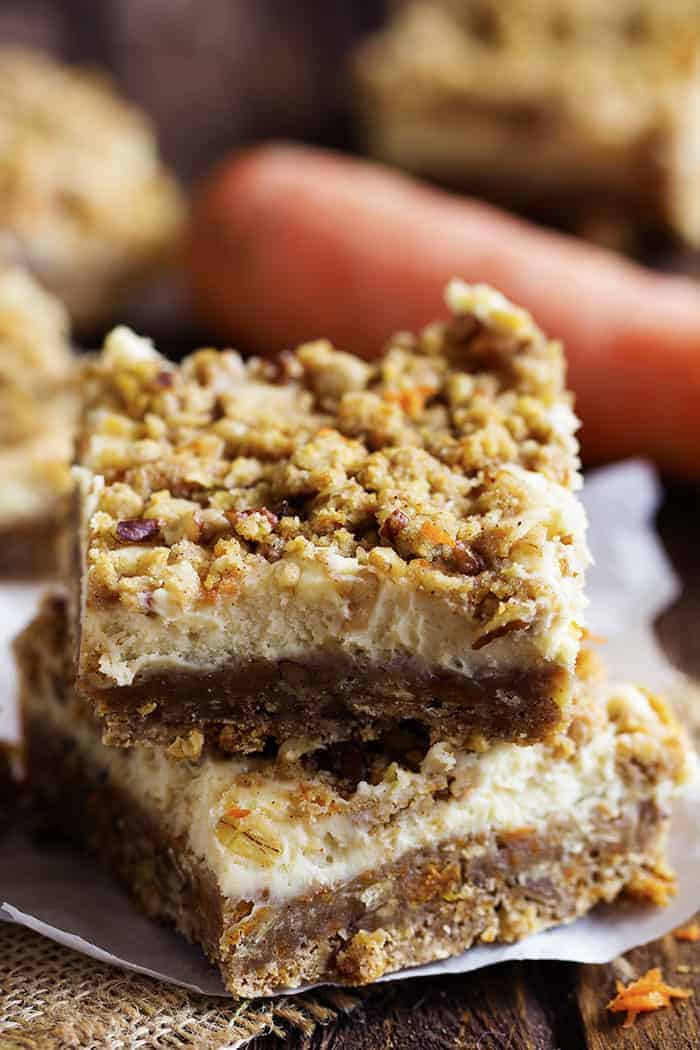 Carrot Cake Bars
 Carrot Cake Cheesecake Crumble Bars