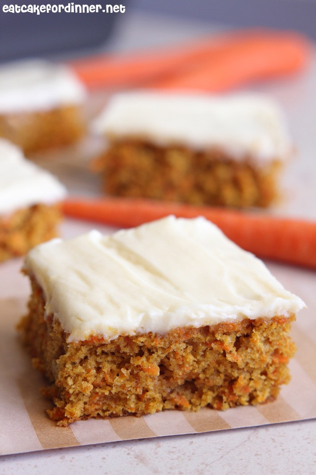 Carrot Cake Bars
 Eat Cake For Dinner Carrot Cake Bars with Cream Cheese