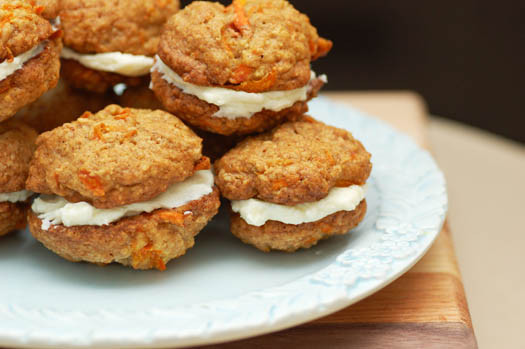 Carrot Cake Cookies
 Carrot Cake Sandwich Cookies with Cream Cheese Filling – A