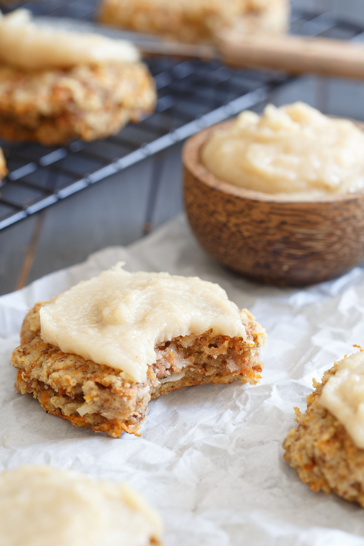 Carrot Cake Cookies
 Healthy and Frosted Paleo Carrot Cake Cookies