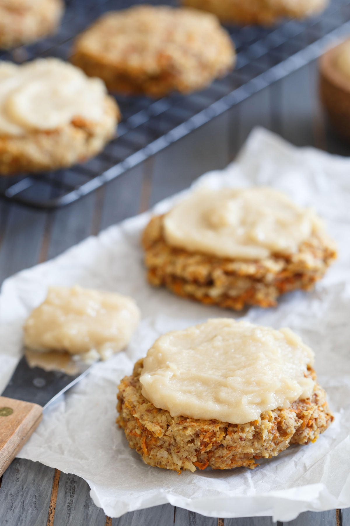 Carrot Cake Cookies
 Healthy and Frosted Paleo Carrot Cake Cookies