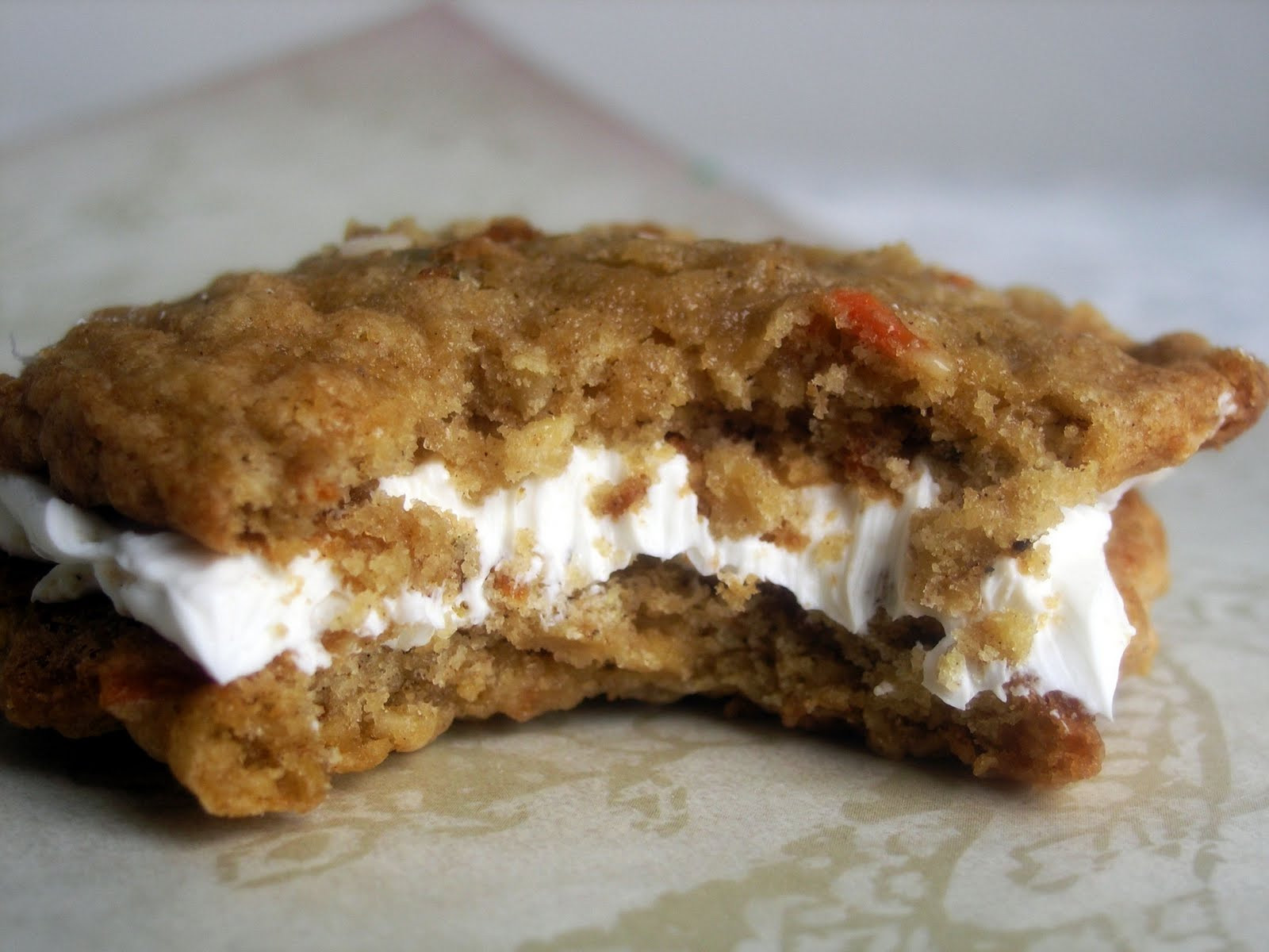 Carrot Cake Cookies
 A Whisk and A Prayer Carrot Cake Cookie Sandwiches