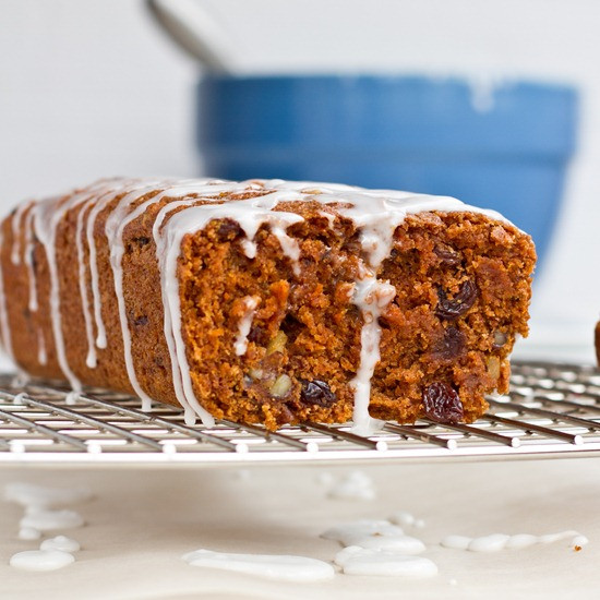 Carrot Cake Loaf
 Whole Grain Vegan Carrot Cake Loaf with Lemon Glaze — Oh