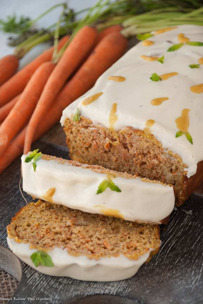 Carrot Cake Loaf
 Healthy Carrot Cake Banana Loaf with Cream Cheese Frosting