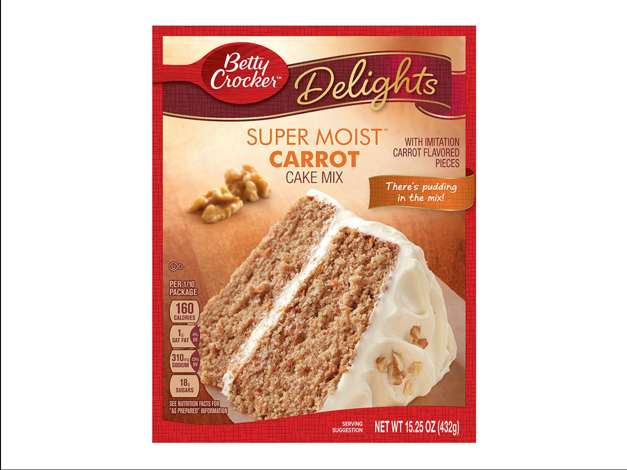 Carrot Cake Mix
 Betty Crocker Super Moist Cake Mix Carrot 432g