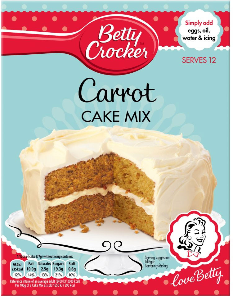 Carrot Cake Mix
 Betty Crocker Carrot Cake Mix