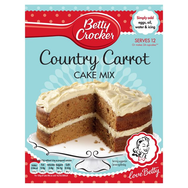 Carrot Cake Mix
 Betty Crocker Country Carrot Cake Mix 500g from Ocado