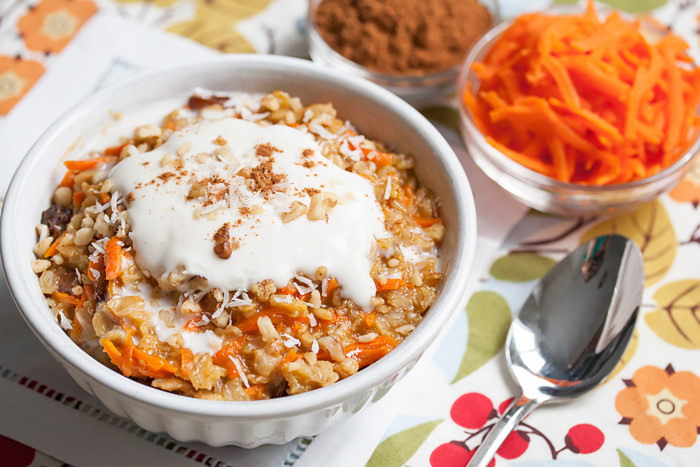 Carrot Cake Oatmeal
 5 Minute Carrot Cake Oatmeal