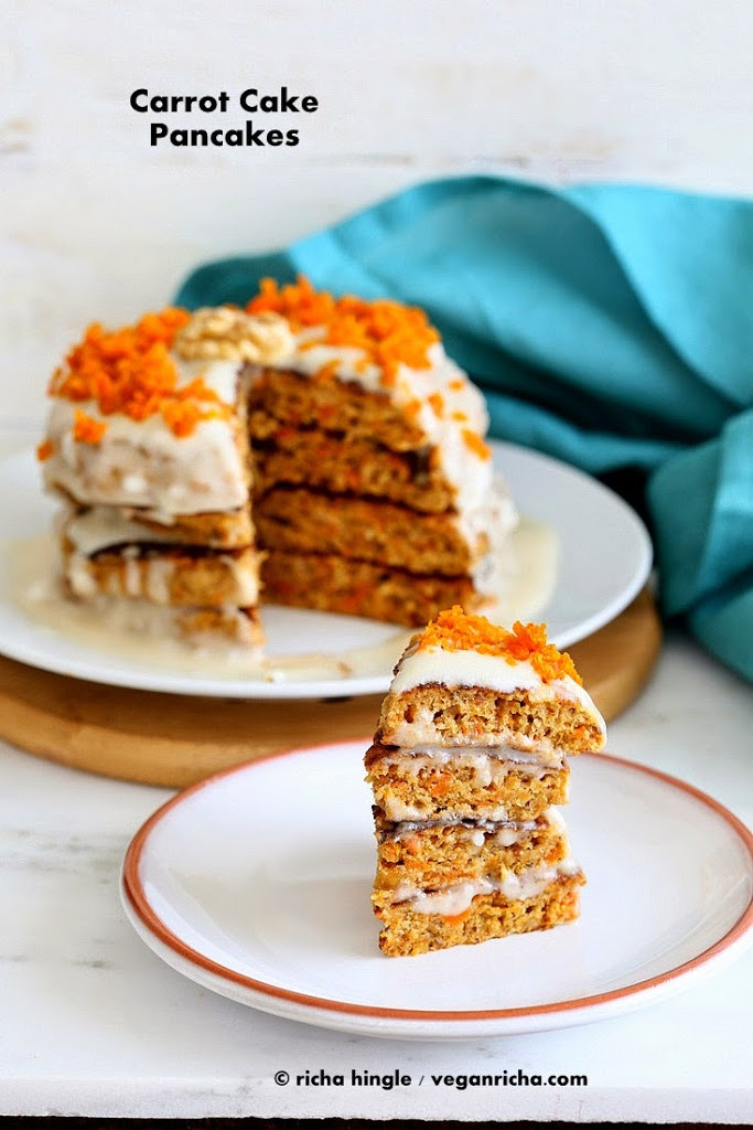 Carrot Cake Pancakes
 Vegan Carrot Cake Pancakes with Yogurt Coconut Cream