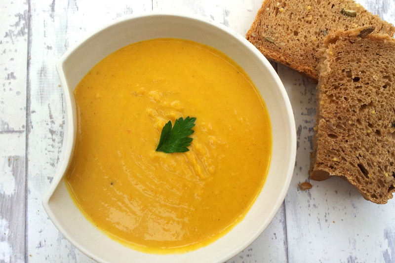 Carrot Coconut Soup
 Red Lentil and Carrot Coconut Soup [vegan]