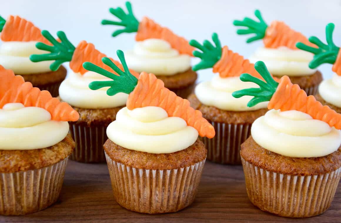 Carrot Cupcake Recipe
 Carrot Cupcakes with Cream Cheese Frosting