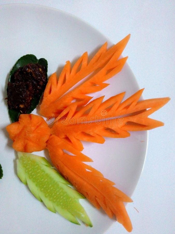 Carrot Fruit Or Vegetable
 Carving Carrot Fruit Ve able Art Carve Stock Image