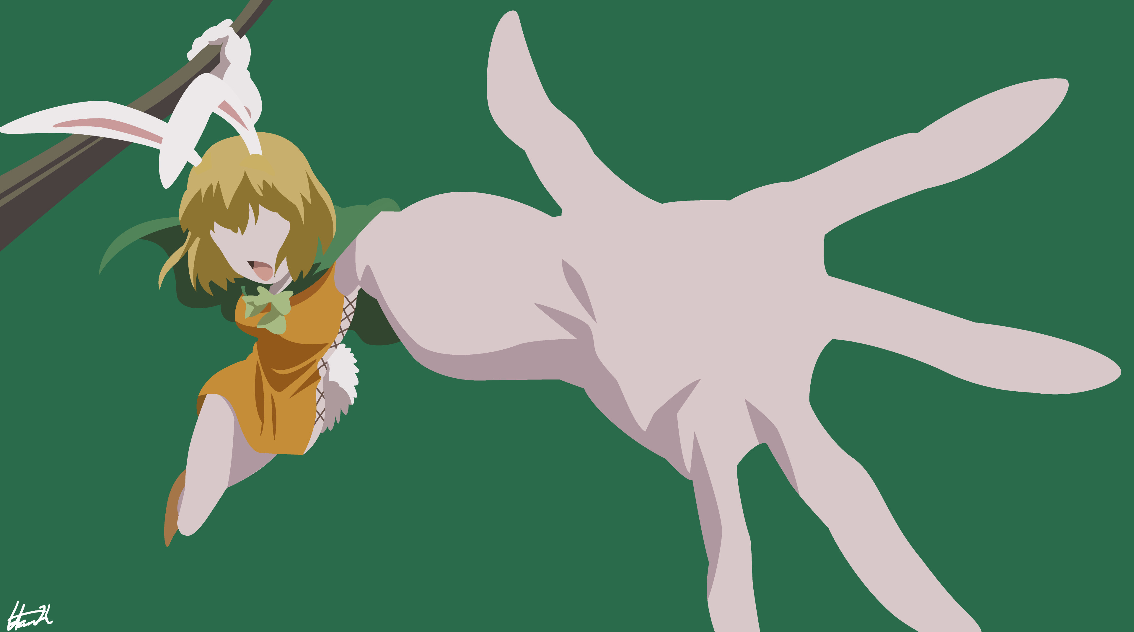 Carrot One Piece
 Carrot e Piece Minimalist Wallpaper by HansZh on