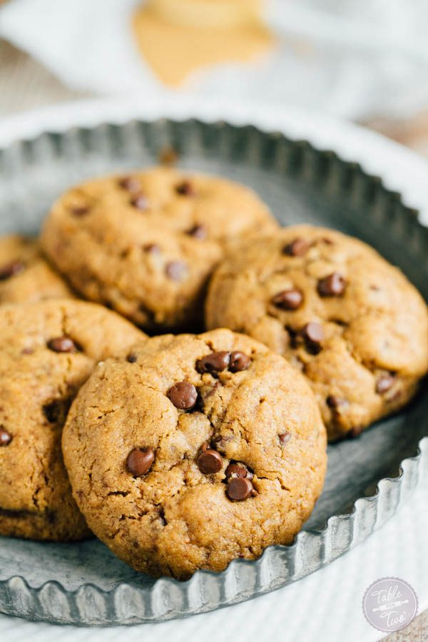 Cashew Butter Cookies
 Flourless Cashew Butter Chocolate Chip Cookies Table for Two