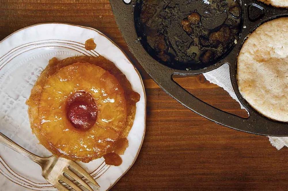 Cast Iron Pineapple Upside Down Cake
 Mini Pineapple Upside Down Cakes Lodge Cast Iron