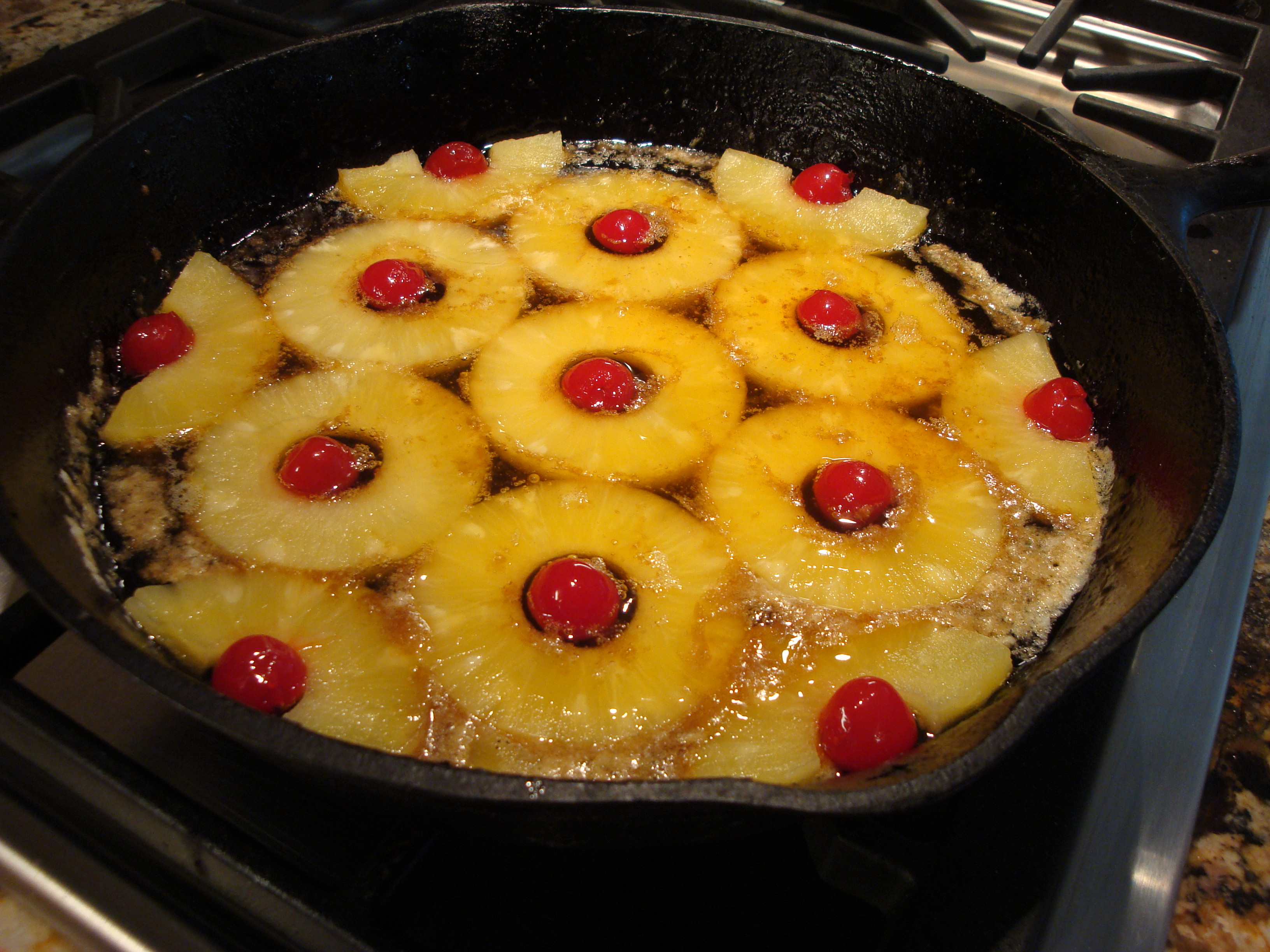 Cast Iron Pineapple Upside Down Cake
 Pineapple Upside Down Cake RoadTripFlavors