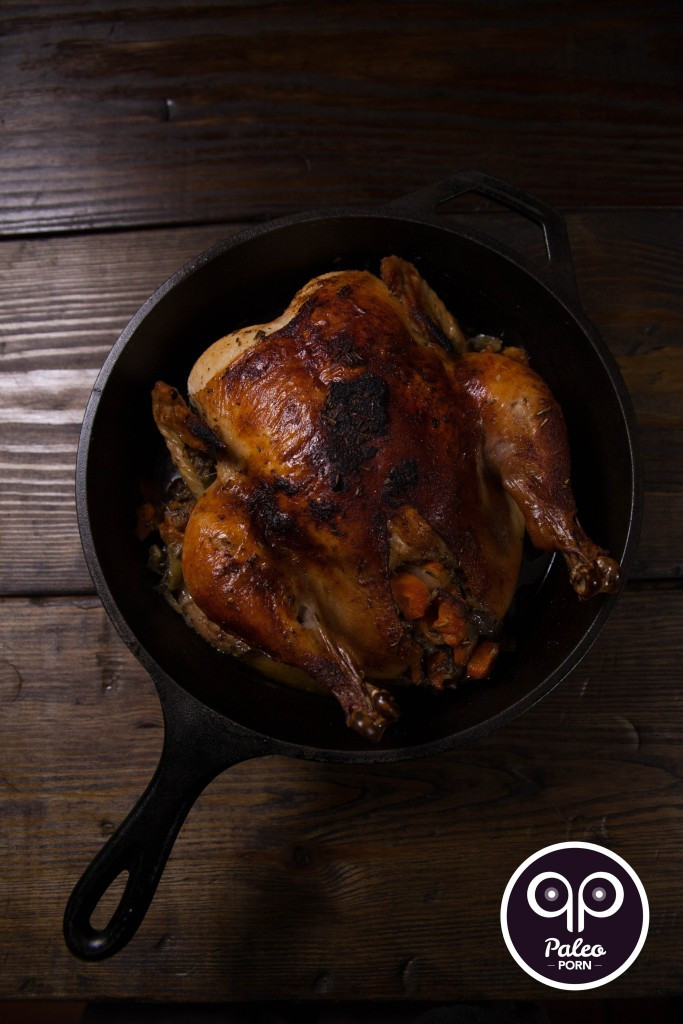 Cast Iron Whole Chicken
 Cast Iron Whole Paleo Chicken with Rosemary Paleo Porn