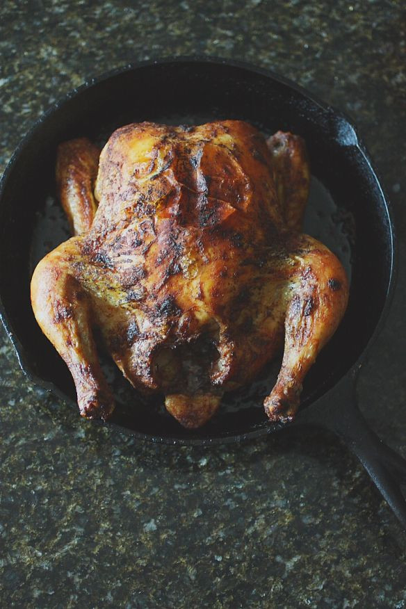 Cast Iron Whole Chicken
 Cast iron skillet baked whole chicken