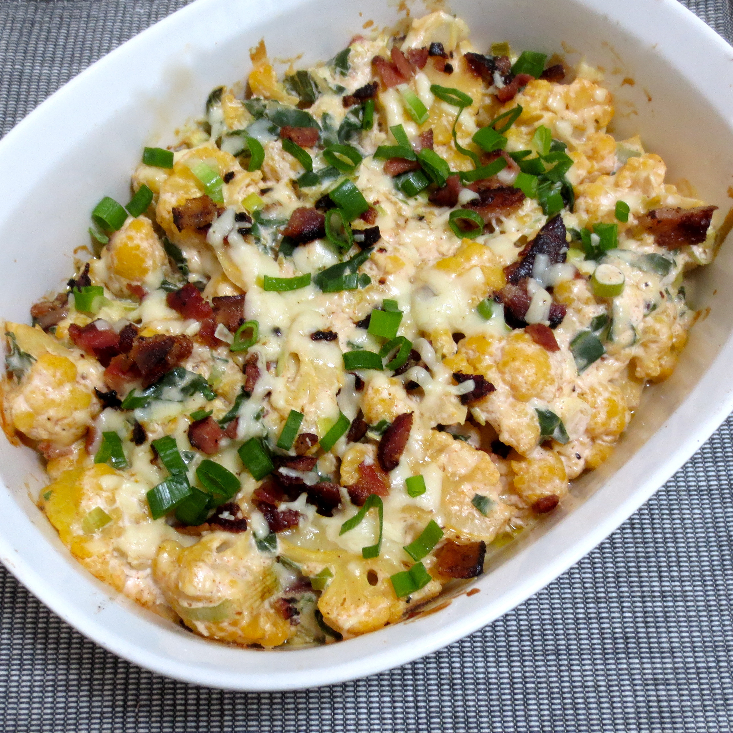 Cauliflower Casserole Recipes
 Loaded Cauliflower Casserole With Swiss Chard & Bacon