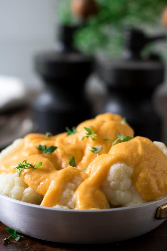 Cauliflower Cheese Sauce
 CAULIFLOWER WITH ROASTED BUTTERNUT SAUCE