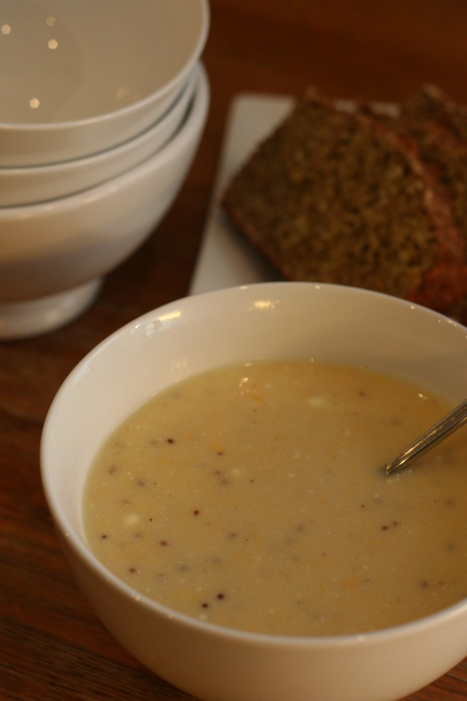 Cauliflower Cheese Soup
 Cauliflower Cheese Soup with Irish Beer Bread