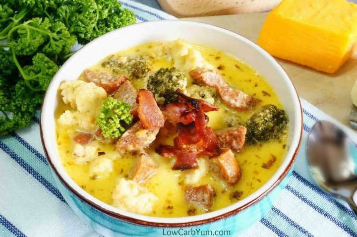 Cauliflower Cheese Soup
 Broccoli Cauliflower Cheese Soup with Sausage