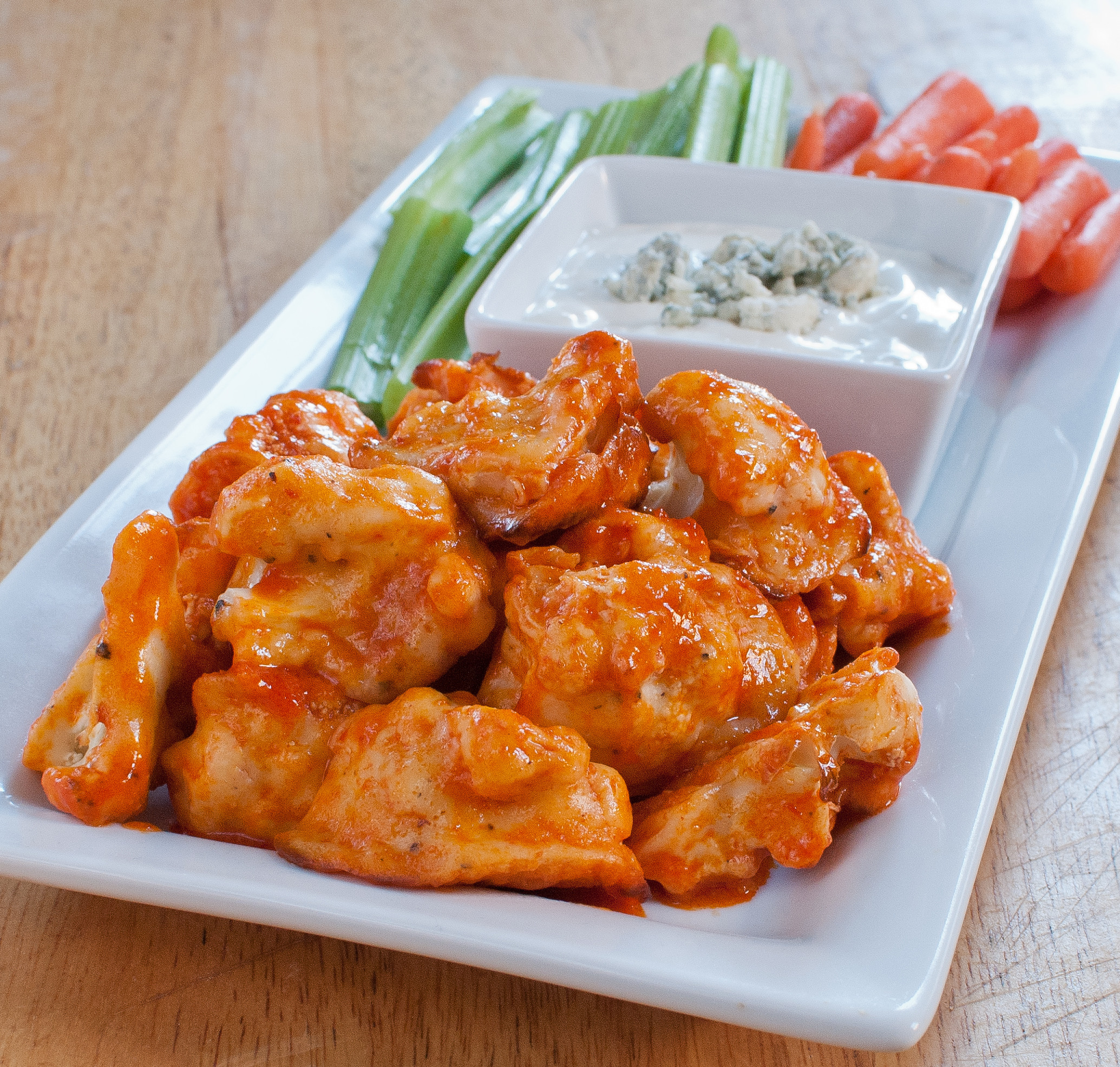 Cauliflower Chicken Wings
 Cauliflower Buffalo "Wings" Baked In