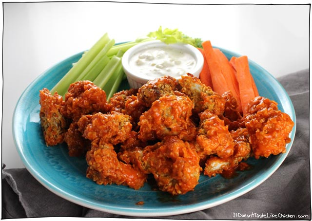 Cauliflower Chicken Wings
 Crispy Buffalo Cauliflower • it doesn t taste like chicken