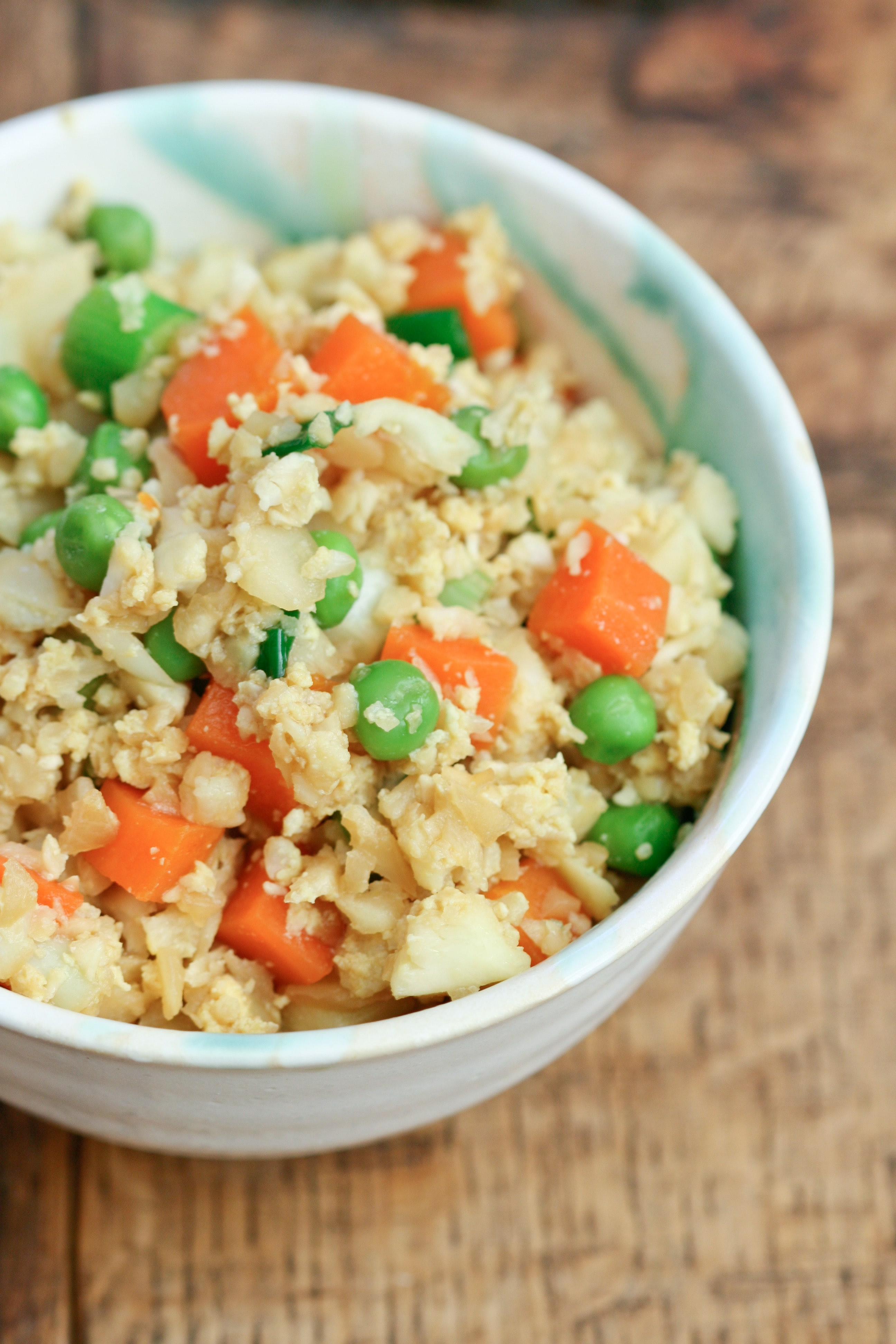 Cauliflower Fried Rice
 Chicken and Cauliflower Fried Rice Grain Free Paleo