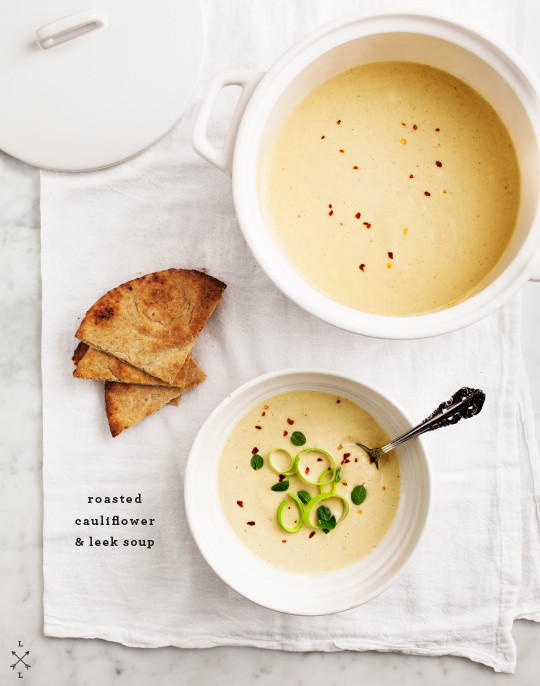 Cauliflower Leek Soup
 Roasted Cauliflower & Leek Soup — BonBon Break