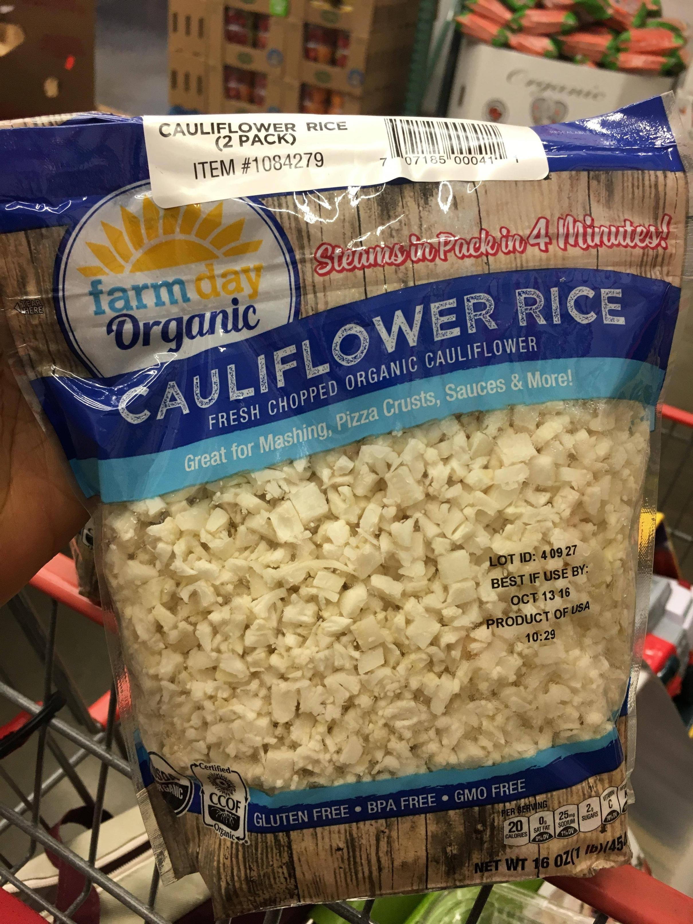 Cauliflower Rice Costco
 Wifey just bought two 1 pound bags of Cauliflower rice at