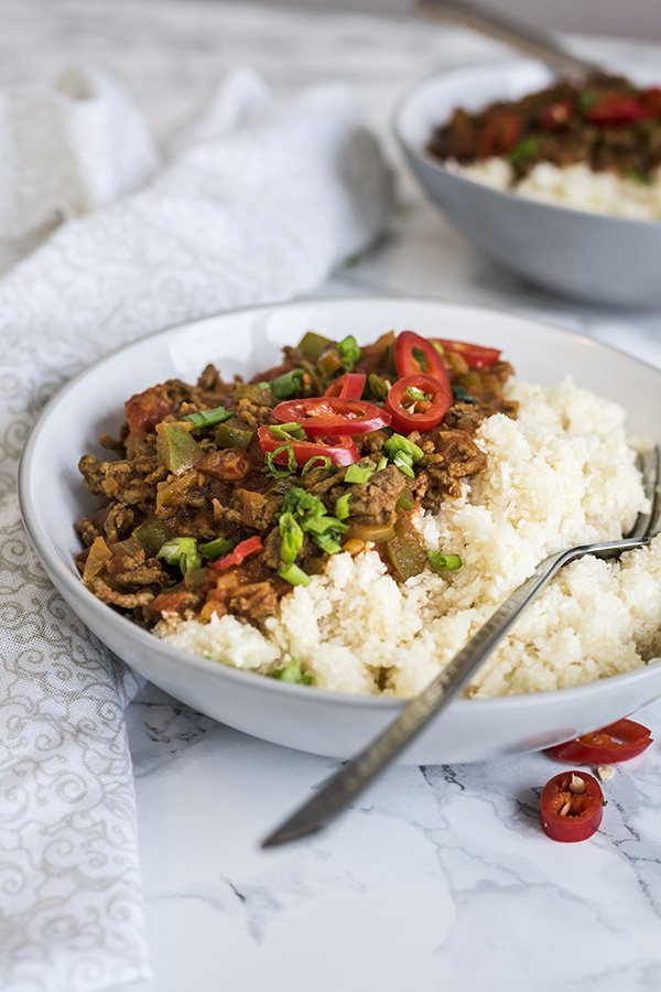 Cauliflower Rice Keto
 Keto Slow Cooker Chili & Cauliflower Rice