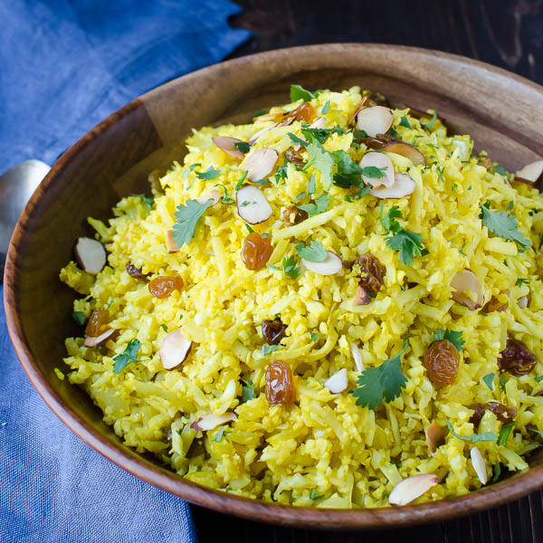 Cauliflower Rice Pilaf
 Curried Cauliflower "Rice" Pilaf