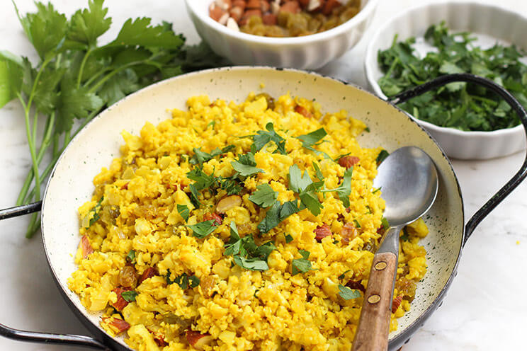 Cauliflower Rice Pilaf
 Turmeric Cauliflower Rice Pilaf Recipe