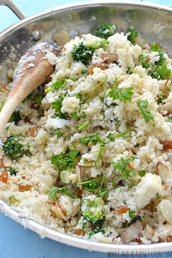 Cauliflower Rice Pilaf
 Broccoli Cauliflower "Rice" Pilaf