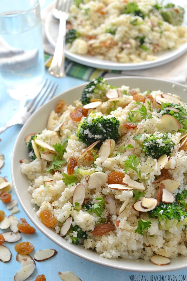 Cauliflower Rice Pilaf
 Broccoli Cauliflower "Rice" Pilaf