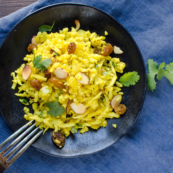 Cauliflower Rice Pilaf
 Curried Cauliflower "Rice" Pilaf