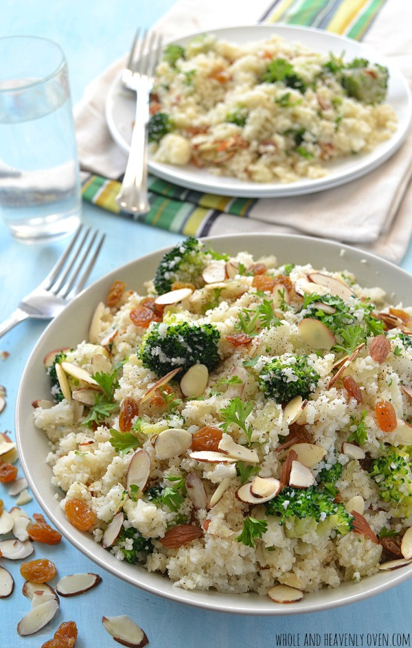 Cauliflower Rice Pilaf
 Broccoli Cauliflower "Rice" Pilaf