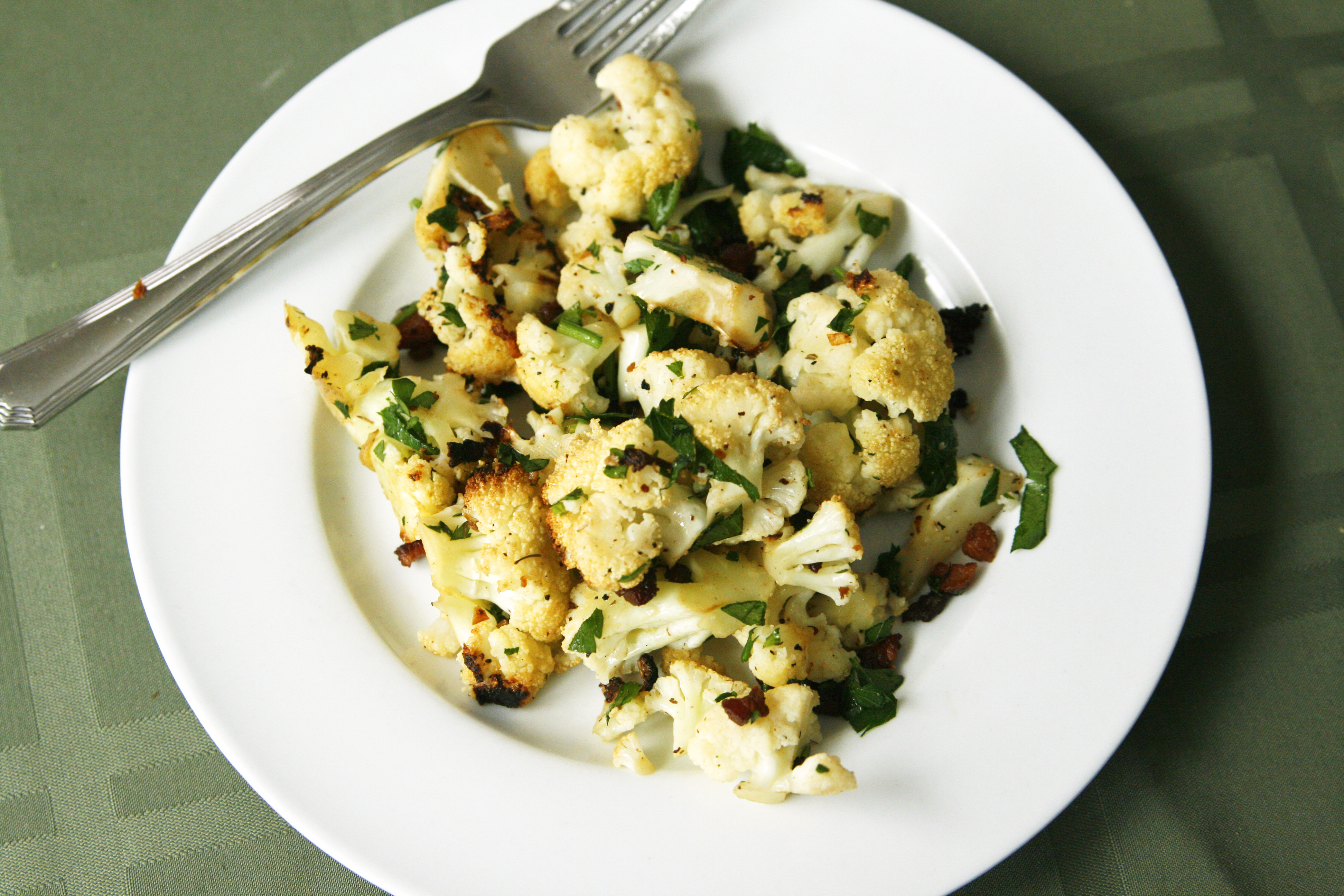 Cauliflower Salad Recipes
 Roasted Cauliflower Salad with Warm Pancetta Garlic