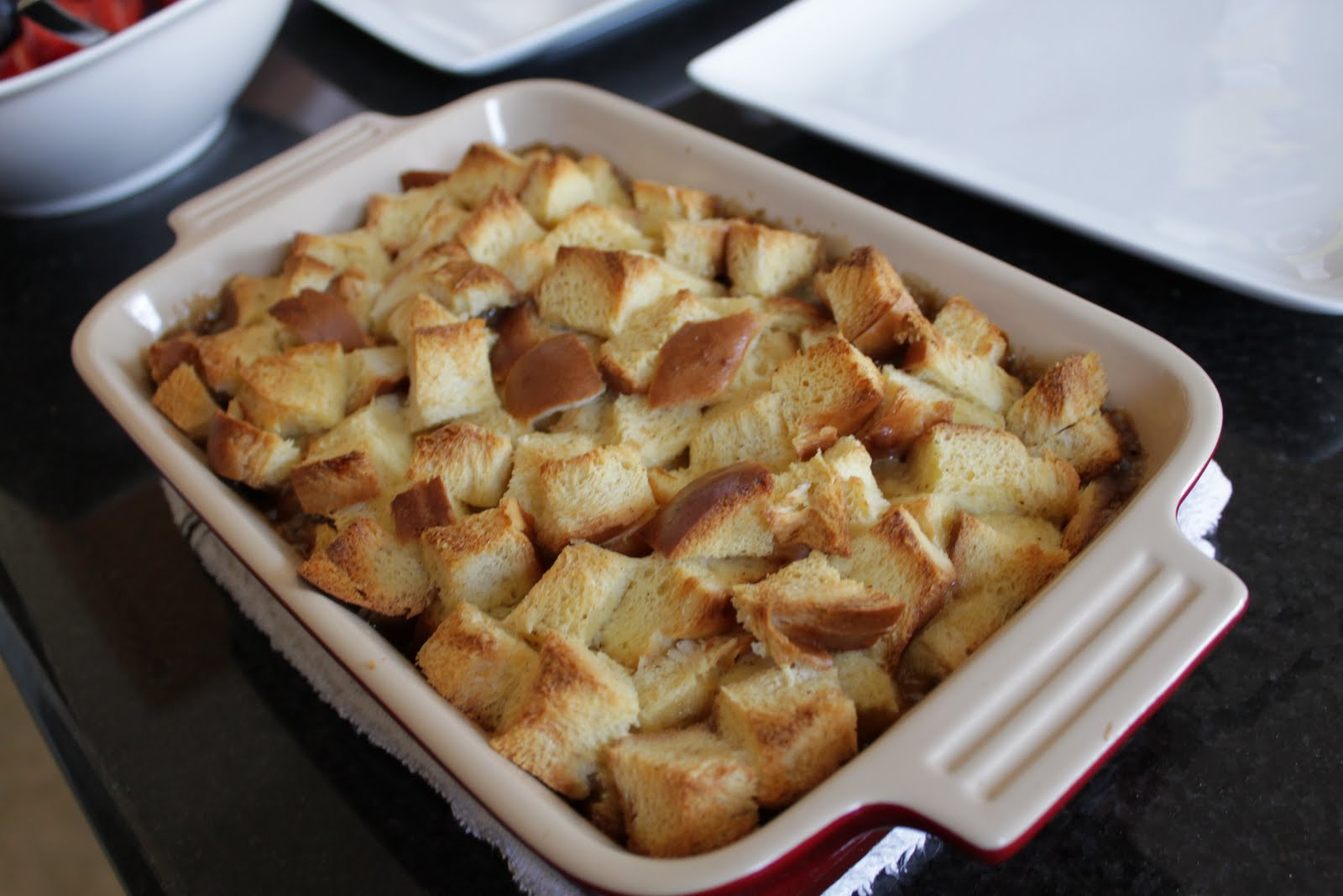 Challah French Toast Casserole
 Challah French Toast Casserole with Macerated Berries