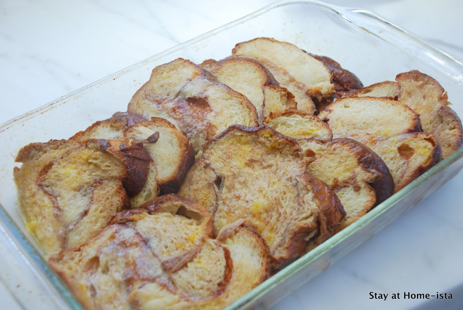 Challah French Toast Casserole
 Stay at Home ista Brunch on the deck